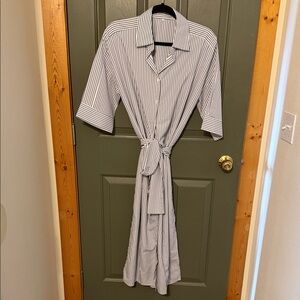 Elegant Striped Maxi Dress